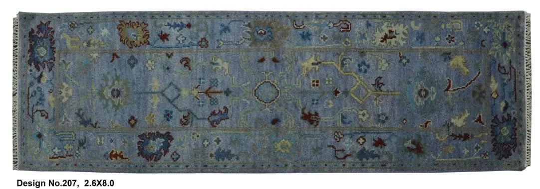 Hand knotted Indian Modern Rug 2'6" x 8'0" ABC Rugs Kilims